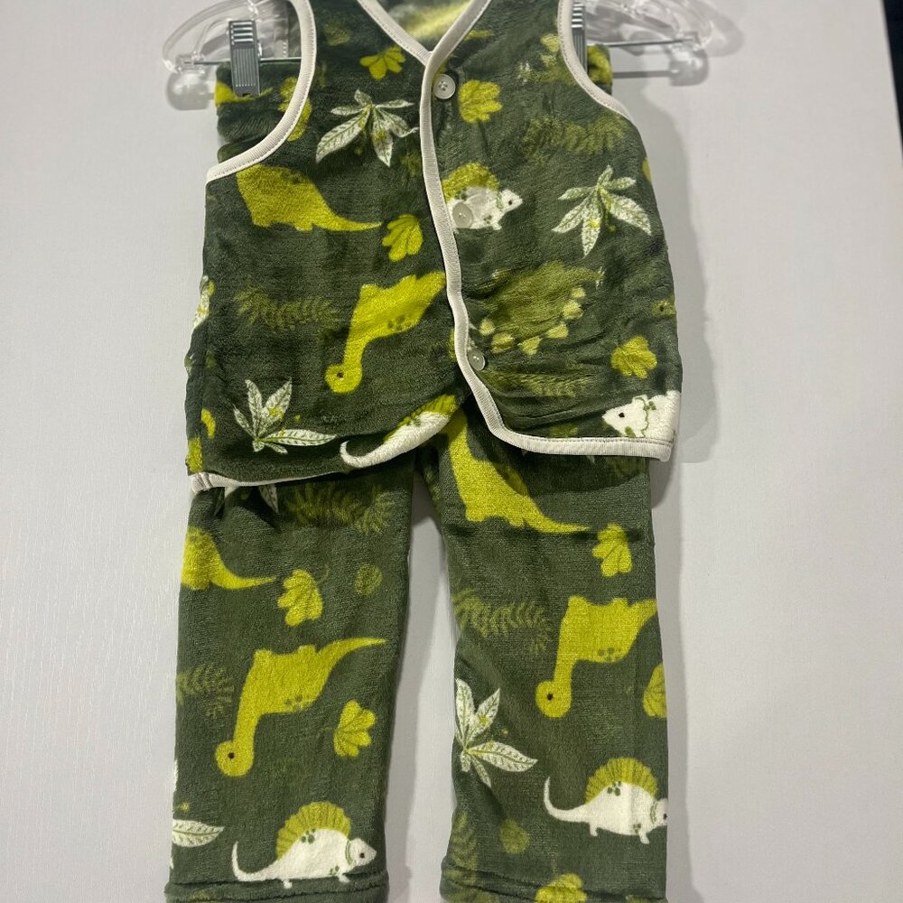 VAENAIT  BABY 2 PIECE SET GREEN ANIMAL-NEW